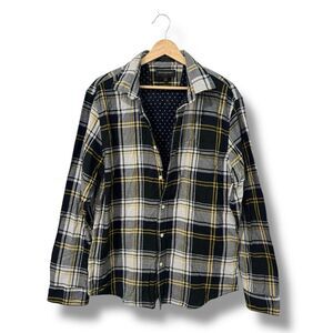 Banana Republic Untucked Slim Fit Plaid Button-Up Shirt Men's Large